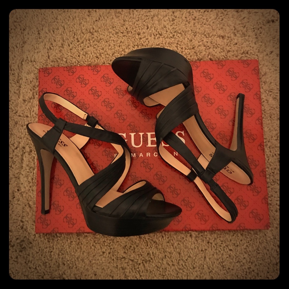 Guess by Marciano Black Leather Heel